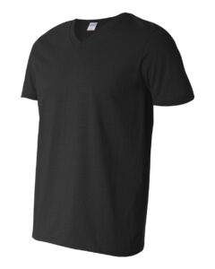 Gildan 64V00 Unisex Softstyle® V-Neck T-Shirt – Black (side)