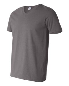Gildan 64V00 Unisex Softstyle® V-Neck T-Shirt – Charcoal (side)