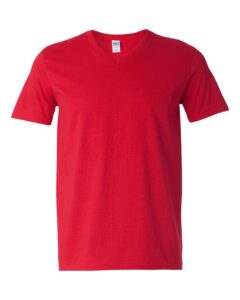 Gildan 64V00 Unisex Softstyle® V-Neck T-Shirt – Cherry Red