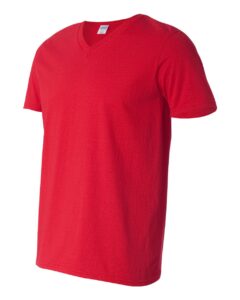 Gildan 64V00 Unisex Softstyle® V-Neck T-Shirt – Cherry Red (side)