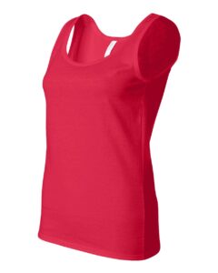 Gildan 64200L Women’s Softstyle® Tank Top – Cherry Red (side)