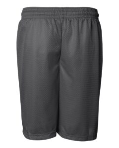 Badger 7207 Men’s Pro Mesh 7″ Shorts – Graphite (back)
