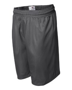 Badger 7207 Men’s Pro Mesh 7″ Shorts – Graphite (side)