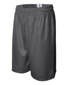Badger 7209 Men’s Pro Mesh 9″ Shorts – Graphite (side)