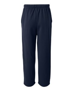 Badger 1478 Unisex Performance Fleece Open-Bottom Sweatpants – Navy (back)