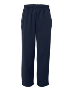 Badger 1478 Unisex Performance Fleece Open-Bottom Sweatpants – Navy