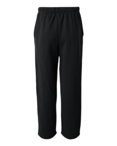 Badger 1478 Unisex Performance Fleece Open-Bottom Sweatpants – Black (back)