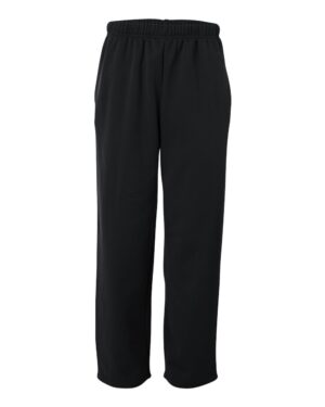 Badger 1478 Unisex Performance Fleece Open-Bottom Sweatpants – Black