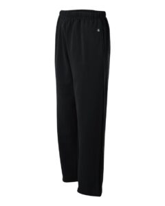 Badger 1478 Unisex Performance Fleece Open-Bottom Sweatpants – Black (side)