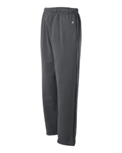 Badger 1478 Unisex Performance Fleece Open-Bottom Sweatpants – Graphite (side)