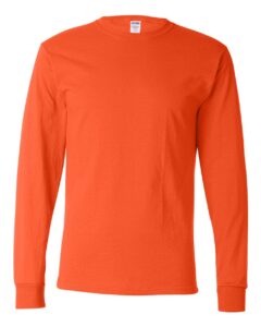 JERZEES 29LSR Unisex Dri-Power® Long Sleeve 50/50 T-Shirt – Burnt Orange