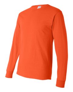 JERZEES 29LSR Unisex Dri-Power® Long Sleeve 50/50 T-Shirt – Burnt Orange (side)