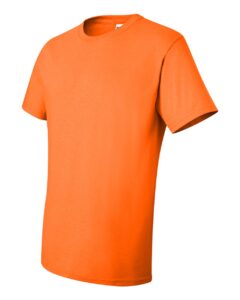 JERZEES 29MR Unisex Dri-Power® 50/50 T-Shirt – Safety Orange (side)