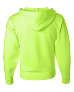 JERZEES 993MR Unisex NuBlend® Full-Zip Hooded Sweatshirt – Safety Green (back)