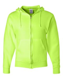 JERZEES 993MR Unisex NuBlend® Full-Zip Hooded Sweatshirt – Safety Green
