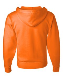 JERZEES 993MR Unisex NuBlend® Full-Zip Hooded Sweatshirt – Safety Orange (back)