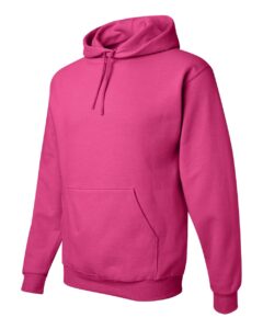 JERZEES 996MR Unisex NuBlend® Hooded Sweatshirt – Cyber Pink (side)