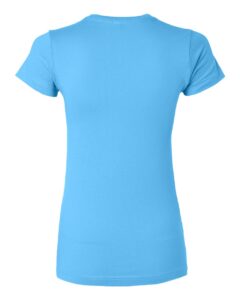 LAT 3616 Women’s Fitted Fine Jersey Tee – Aqua (back)