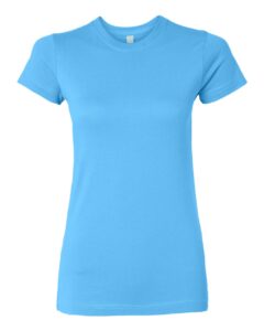 LAT 3616 Women’s Fitted Fine Jersey Tee – Aqua