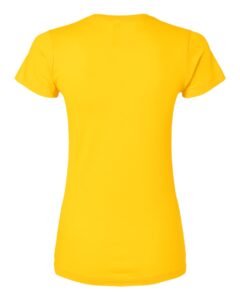 LAT 3616 Women’s Fitted Fine Jersey Tee – Yellow (back)