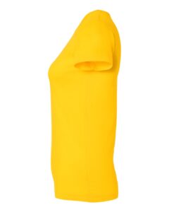 LAT 3616 Women’s Fitted Fine Jersey Tee – Yellow (side)