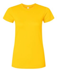 LAT 3616 Women’s Fitted Fine Jersey Tee – Yellow