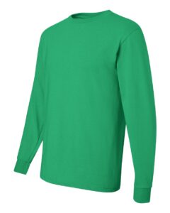 JERZEES 29LSR Unisex Dri-Power® Long Sleeve 50/50 T-Shirt – Kelly (side)
