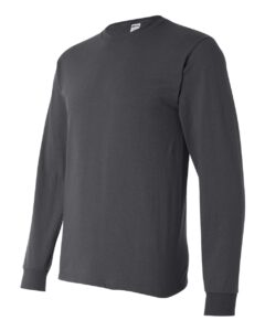 JERZEES 29LSR Unisex Dri-Power® Long Sleeve 50/50 T-Shirt – Charcoal Grey (side)