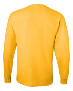 JERZEES 29LSR Unisex Dri-Power® Long Sleeve 50/50 T-Shirt – Island Yellow (back)