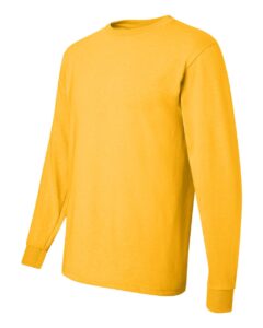 JERZEES 29LSR Unisex Dri-Power® Long Sleeve 50/50 T-Shirt – Island Yellow (side)
