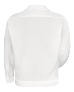 Red Kap SP35 Men’s Button-Front Shirt Jacket – White (back)