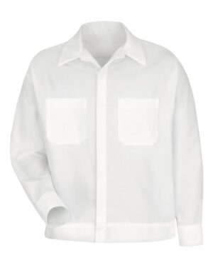 Red Kap SP35 Men’s Button-Front Shirt Jacket – White