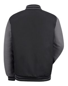 Red Kap JT40 Men’s Duo-Tone Team Jacket – Black/ Charcoal (back)