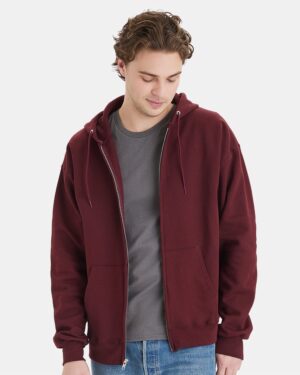 Hanes F280 Unisex Ultimate Cotton® Full-Zip Hooded Sweatshirt