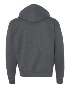 Champion S800 Unisex Powerblend® Full-Zip Hooded Sweatshirt – Charcoal Heather (back)