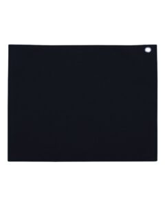 Carmel Towel Company C1518GH Velour Hemmed Towel with Grommet & Hook – Black