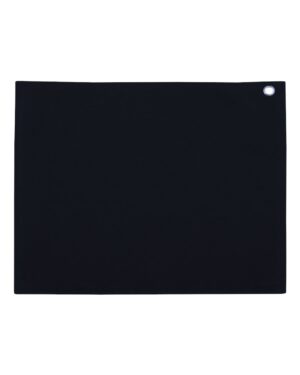 Carmel Towel Company C1518GH Velour Hemmed Towel with Grommet & Hook – Black