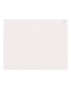 Carmel Towel Company C1518GH Velour Hemmed Towel with Grommet & Hook – White