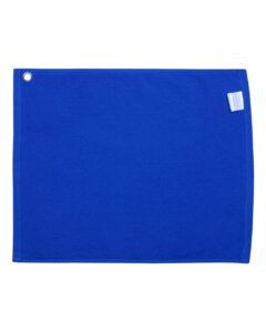 Carmel Towel Company C1518GH Velour Hemmed Towel with Grommet & Hook – Royal (back)