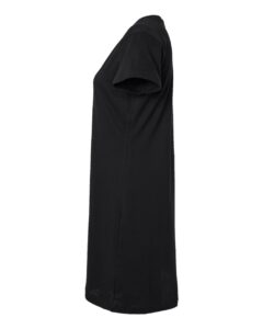 LAT 3522 Women’s Fine Jersey V-Neck Coverup – Black (side)