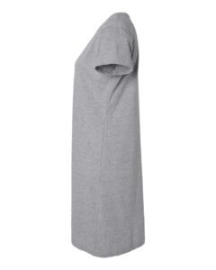 LAT 3522 Women’s Fine Jersey V-Neck Coverup – Heather (side)