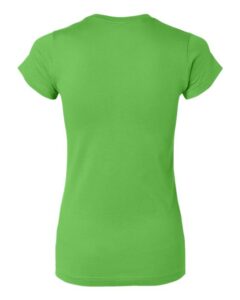 LAT 3616 Women’s Fitted Fine Jersey Tee – Apple (back)