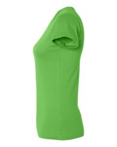 LAT 3616 Women’s Fitted Fine Jersey Tee – Apple (side)
