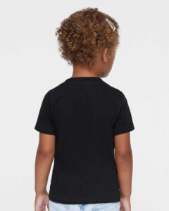 Rabbit Skins 3321 Toddler Fine Jersey Tee – Black (on model back)