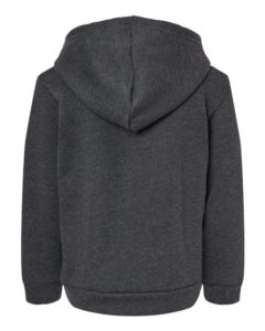 BELLA + CANVAS 3719T Toddler Sponge Fleece Pullover Hoodie Sweatshirt – Dark Grey Heather (back)