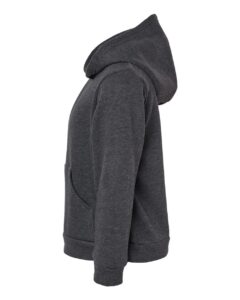 BELLA + CANVAS 3719T Toddler Sponge Fleece Pullover Hoodie Sweatshirt – Dark Grey Heather (side)