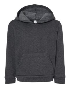 BELLA + CANVAS 3719T Toddler Sponge Fleece Pullover Hoodie Sweatshirt – Dark Grey Heather