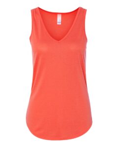 BELLA + CANVAS 8805 Women’s Flowy V-Neck Tank – Coral