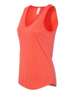 BELLA + CANVAS 8805 Women’s Flowy V-Neck Tank – Coral (side)