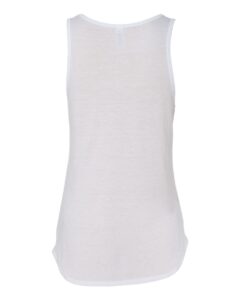 BELLA + CANVAS 8805 Women’s Flowy V-Neck Tank – White (back)